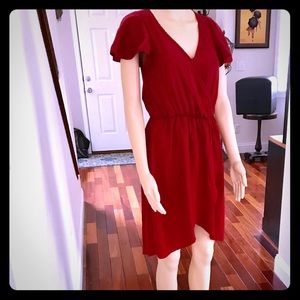 Deep Wine Red Breezy Cocktail Dress